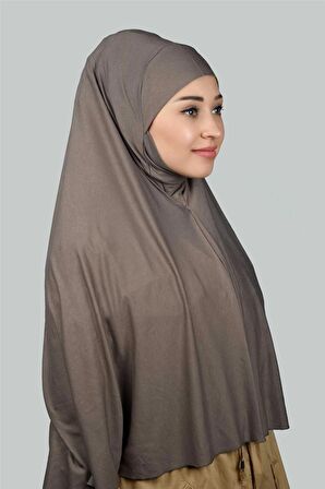 Hazır Türban Peçeli Pratik Eşarp Tesettür Nikaplı Hijab - Namaz Örtüsü Sufle (3XL)