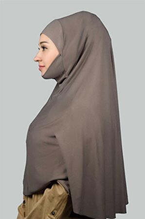 Hazır Türban Peçeli Pratik Eşarp Tesettür Nikaplı Hijab - Namaz Örtüsü Sufle (3XL)