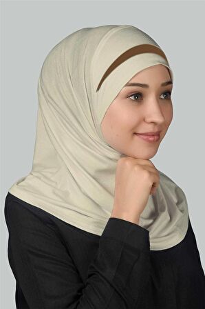 Pratik Eşarp Hazır Türban Özel Hilal Detaylı Hijab