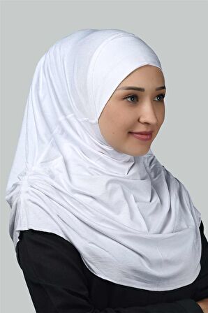 Hazır Türban Büzgülü Pileli Pratik Eşarp Tesettür Hijab - Namaz Örtüsü