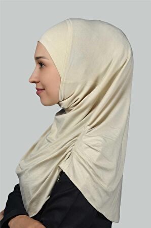 Hazır Türban Büzgülü Pileli Pratik Eşarp Tesettür Hijab - Namaz Örtüsü