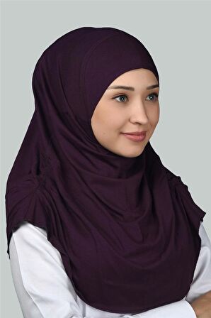 Hazır Türban Büzgülü Pileli Pratik Eşarp Tesettür Hijab - Namaz Örtüsü