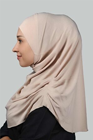 Hazır Türban Büzgülü Pileli Pratik Eşarp Tesettür Hijab - Namaz Örtüsü