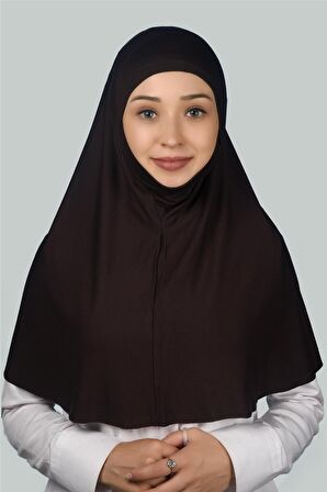 Hazır Türban Peçeli Pratik Eşarp Tesettür Nikaplı Hijab - Namaz Örtüsü Sufle (XL)