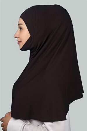 Hazır Türban Peçeli Pratik Eşarp Tesettür Nikaplı Hijab - Namaz Örtüsü Sufle (XL)