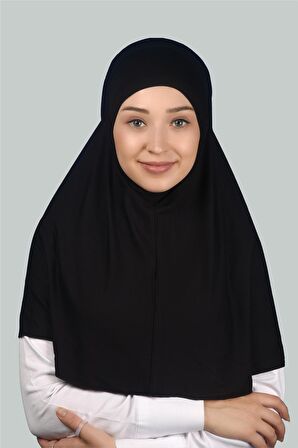 İkili Set Pratik Eşarp Hazır Türban ve Hijab Tesettür Bonesi (XL)