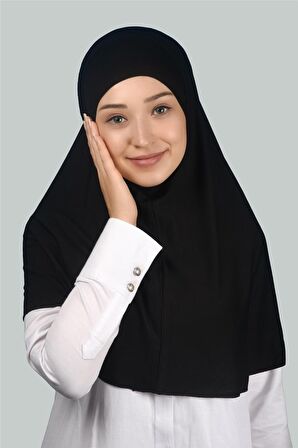 İkili Set Pratik Eşarp Hazır Türban ve Hijab Tesettür Bonesi (XL)