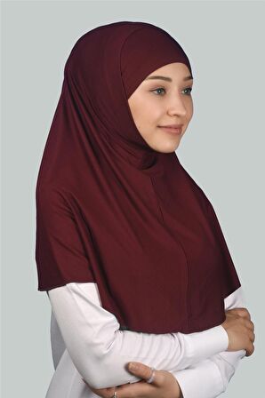 İkili Set Pratik Eşarp Hazır Türban ve Hijab Tesettür Bonesi (XL)