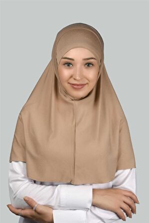 İkili Set Pratik Eşarp Hazır Türban ve Hijab Tesettür Bonesi (XL)