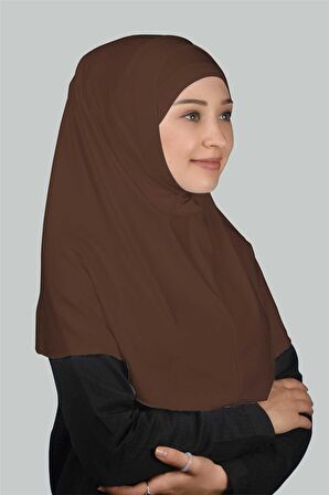 İkili Set Pratik Eşarp Hazır Türban ve Hijab Tesettür Bonesi (XL)