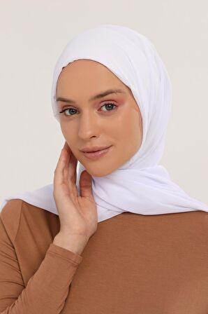 Hazır Pratik Lüks Geçmeli  Lastikli Boneli Şifon Şal