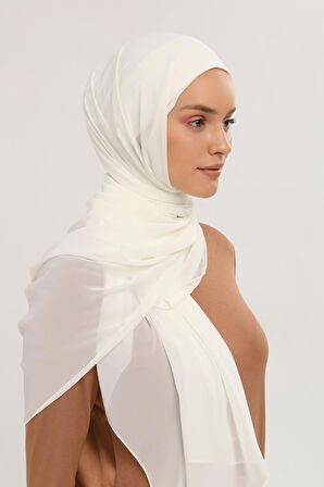 Hazır Pratik Lüks Geçmeli  Lastikli Boneli Şifon Şal