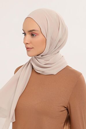 Hazır Pratik Lüks Geçmeli  Lastikli Boneli Şifon Şal