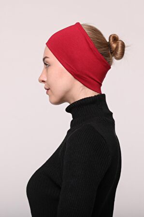 Kadın Penye Dikişsiz Tesettür Bandana Bone Spor Saç Bandı