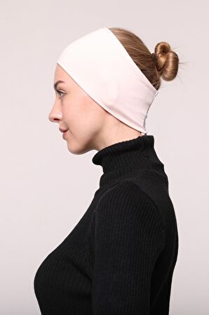 Kadın Penye Dikişsiz Tesettür Bandana Bone Spor Saç Bandı