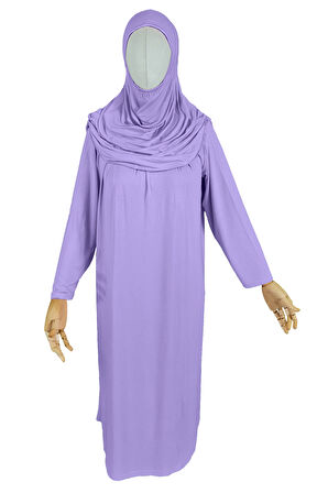Pratik Tek Parça Organik Kız Çocuk Namaz Elbisesi