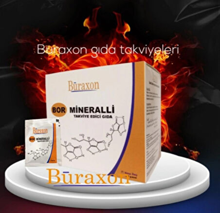 BURAXON BOR GIDA TAKVİYESİ ,VİTAMİN &MİNERAL TAKVİYE EDİCİ GIDA -30 ŞASE boron supplement