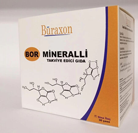 BURAXON BOR GIDA TAKVİYESİ ,VİTAMİN &MİNERAL TAKVİYE EDİCİ GIDA -30 ŞASE boron supplement