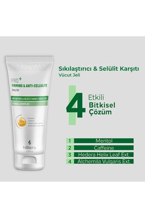 Sıkılaştırıcı ve Selülit Karşıtı Vücut Jeli | Selülit karşıtı, sıkılaştırıcı | Kafein & Mentol | 200ml