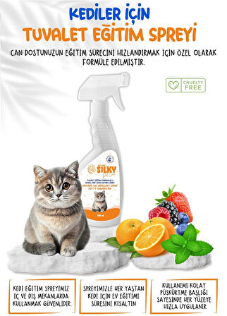 Silky - Kedi Uzaklaştırıcı ve Tuvalet Eğitim Spreyi ( 500ml )