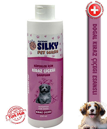 SilkyPetWash - Köpeklere özel Doğal Kiraz Çiçeği Özlü Şampuan - 250ml