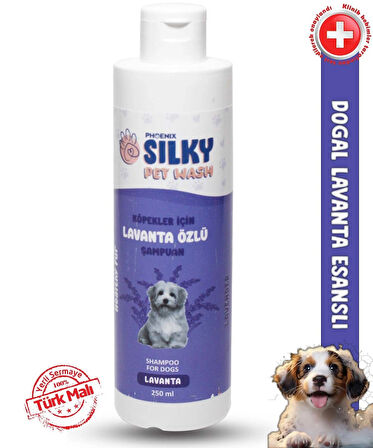 SilkyPetWash - Köpeklere özel Doğal Lavanta Özlü Şampuan - 250ml