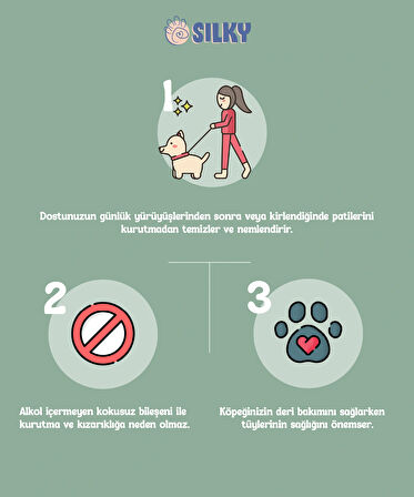 SilkyPetWash - Köpeklere Özel Pati Temizleme Köpüğü - 200ml