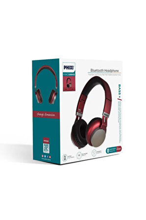 Phixi Force Hp900R Kırmızı Bluetooth Kafaüstü Kulaklık