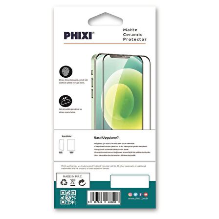 Phixi 9H Matte Ceramic Apple iPhone 7 Plus Beyaz Koruyucu