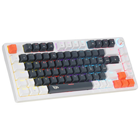 Gameagle Strike Compact MK-81X1BAR Red Swtich Mekanik Rainbow Işıklı Gamer Oyuncu Klavye 81 Tuşlu