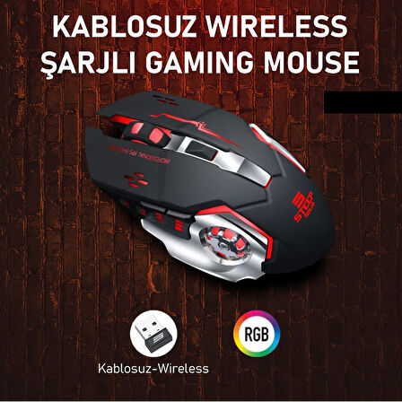 Steep Solid ST-13S Kablosuz - Wireless Şarjlı RGB Gaming Oyuncu Mouse