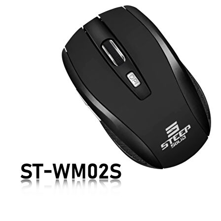 Steep Solid ST-WM02S Optik Kablosuz Wireless Mouse (Siyah)