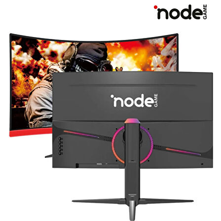 NODE GAME ND-CV27180RGB 27'' inç 180HZ RGB Işıklı Pivot Ayaklı Curved Gaming Oyuncu Monitör