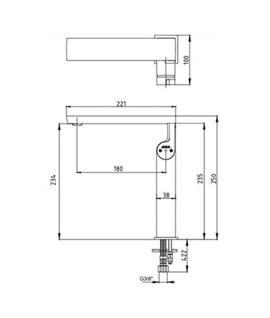 E.c.a. Icon 102188044h Yüksek Tip Lavabo Bataryası - Krom