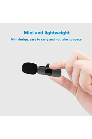 2 Adet Kablosuz Yaka Mikrofonu Typ-c 2'li Mini Mikrofon K9