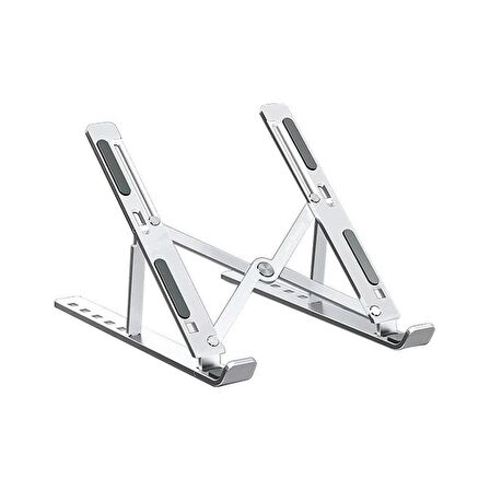 Torima JX-18 Laptop Stand MacBook Notebook Katlanabilir Taşınabilir Metal Standı Gümüş