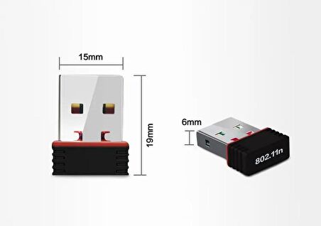 USB 2.USB 2.0 Wireless 300MBPS 802.11N Wi-Fi Alıcı