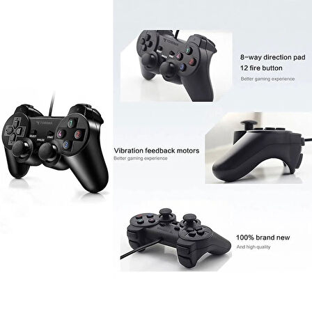 Usb 2.0 Analog Joystick Pc Oyun Kolu Gamepad Konsol