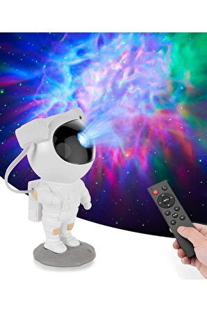 LW-6 Astronot Projektör Gece lambası LED Galaxy Uzaktan Kumandalı ve Zamanlayıcılı