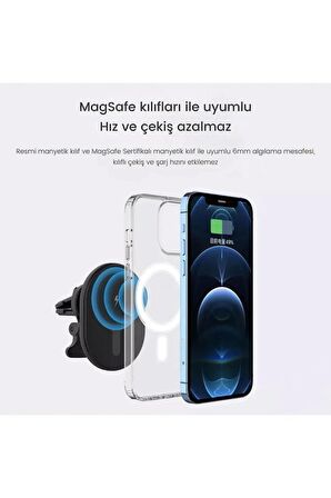 Torima W12 Magnetic Wıreless Araç Telefon Tutucu Ve Kablosuz Şarj Cihazı