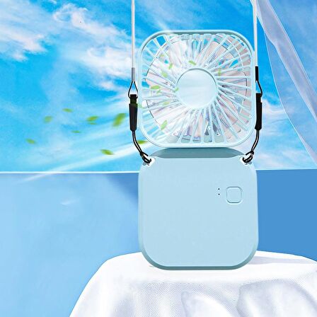 Torima F-05 Mini Fan Tutmalı Şarjlı 3 Kademeli Vantilatör Klima Soğutucu Fan Beyaz