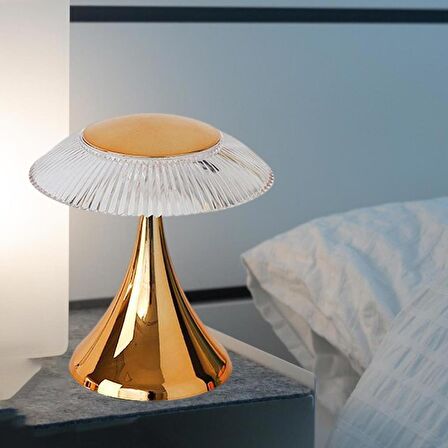 LW-31 Abajur Kristal Elmas Masa Lambası Romantik Akrilik Led Gece Lambası Gold