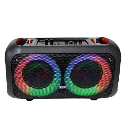 BTS-1709 6.5 INCH Kablosuz Mikrofonlu Bluetooth Hoparlör Usb-Tf-Fm Radyo Siyah