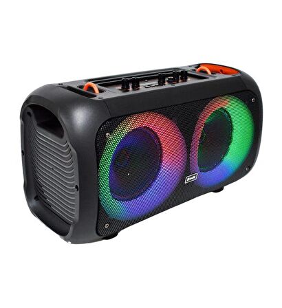 BTS-1709 6.5 INCH Kablosuz Mikrofonlu Bluetooth Hoparlör Usb-Tf-Fm Radyo Siyah