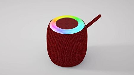 Torima D10 Taşınabilir Rgb Ledli Bluetooth Hoparlör Usb-Fm Radyo Kırmızı