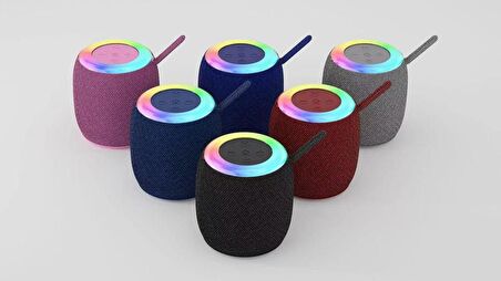 Torima D10 Taşınabilir Rgb Ledli Bluetooth Hoparlör Usb-Fm Radyo Kırmızı