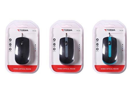 Torima TM-06 Kablolu Mavi Optik Mouse