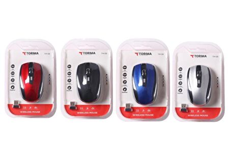 Torima TM-08 Kablosuz Yan Tuşlu Kırmızı Optik Mouse