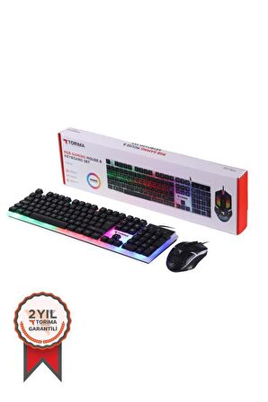 Torima TMK-03 Gaming Rgb Işıklı Kablolu Q Klavye Ve Mouse Seti Siyah