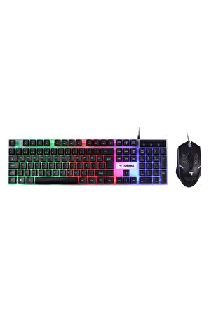 Torima TMK-03 Gaming Rgb Işıklı Kablolu Q Klavye Ve Mouse Seti Siyah